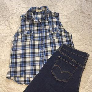 Plaid button up shirt